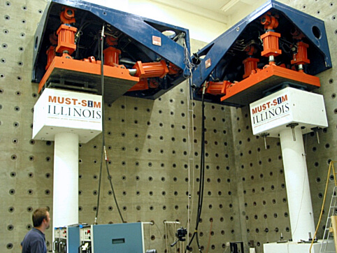 LBCB Structural Test Table mounted on L-shaped Reaction Wall